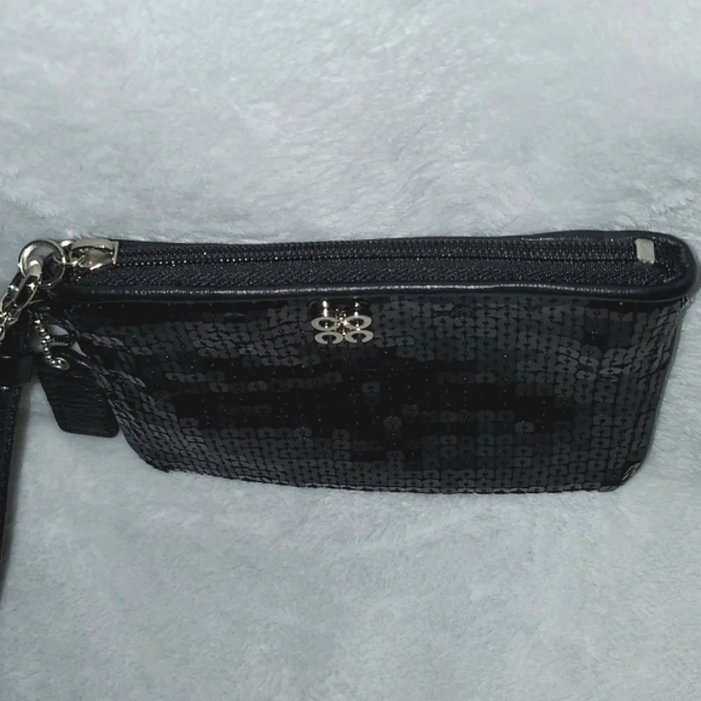 Coach sequin wristlet